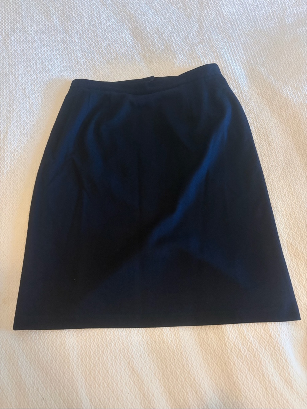 Vintage SAG Harbor navy blue wool skirt lined mid librarian, dark academia
